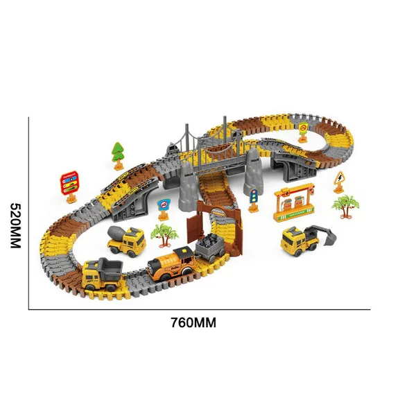 TW271736 Electric 174Pcs Slot Car Race Rrack Sets Flexible Track Play