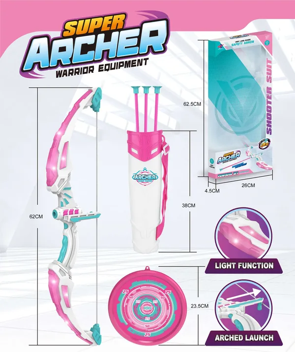 TW305768-Toy Light-up Kids Bow and Arrows Toy Arrows Outdoor Sport Toy Wi