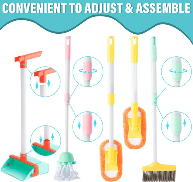 TW266426 14 Pcs Cleaning Set Pretend Play Toy Toddler Cleaning Set In