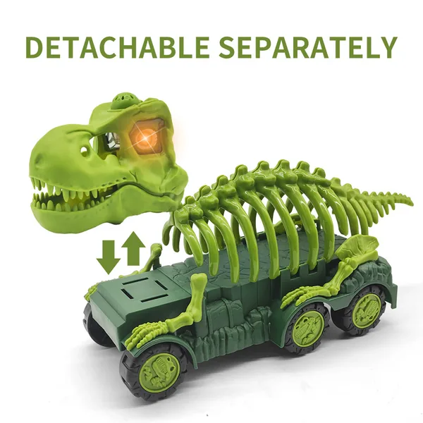 TW271351 Portable Pull Back Dinosaur Car Storage Toy Carrier With Lig