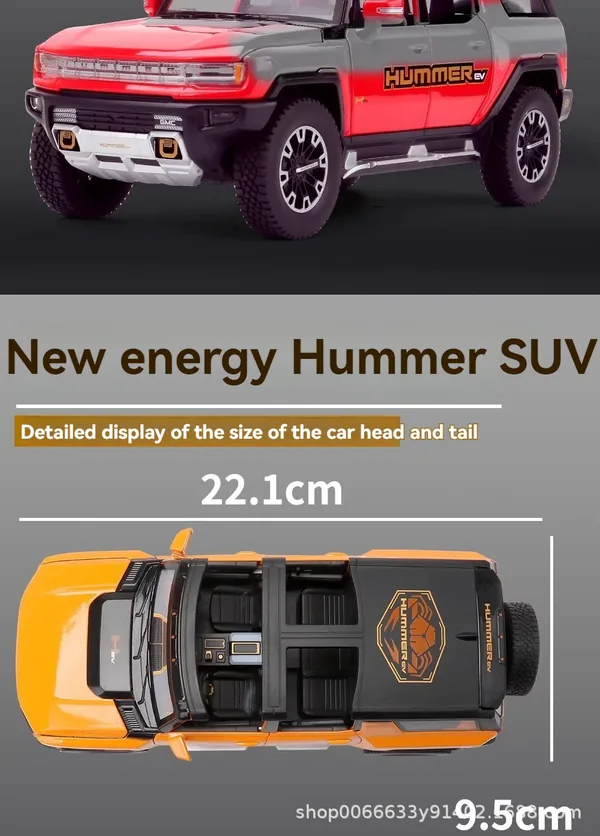 TW301048 1/24 Diecast Toys HUMMER SUV Car Toys Metal Car Model Collec