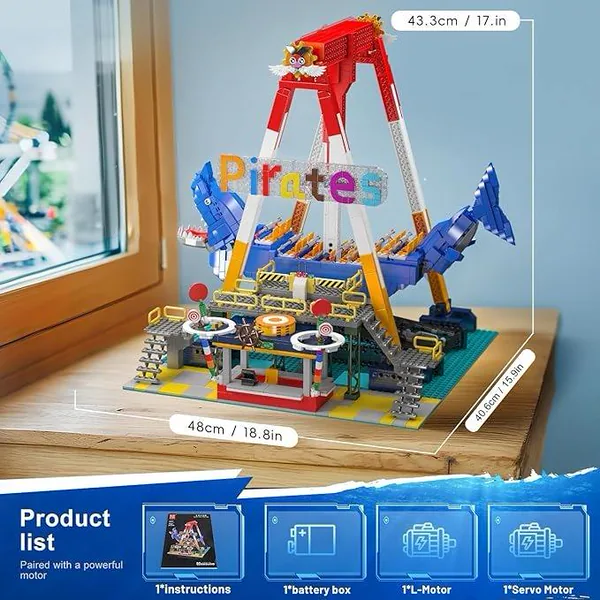 TW339499 Pirate Ship Sports Theme Building Set 1922+ Pcs Educational
