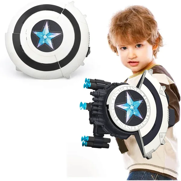 TW304606 Dart Shooting Shield Blaster with Light-up Toys Soft Bullet