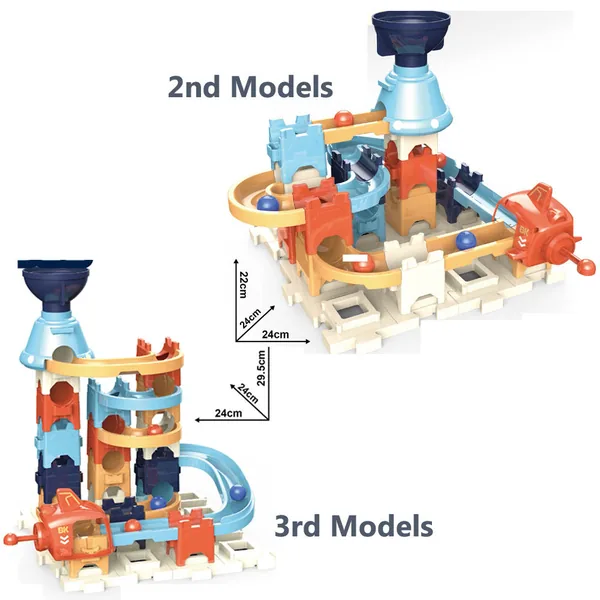 TW274003 Kids Building Block Ejection Ball Run Toy Set with 3 Changea