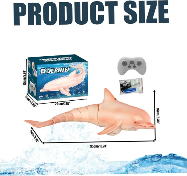 TW305031 2.4G RC Dolphin Toy Remote Control Shark Pool Toy Animals Rc