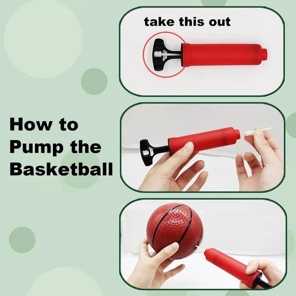 TW304955 2 in 1 Dinosaur Toys Mini Basketball Hoop for Toddler Indoor