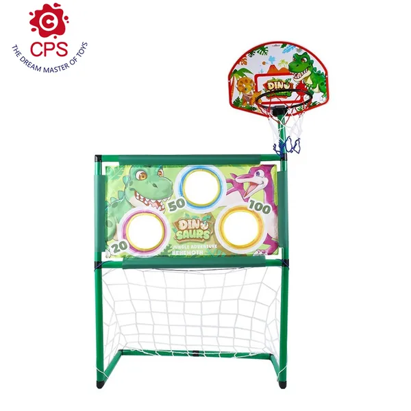 TW304914 3 in 1 Dinosaur Basketball Soccer Plastic Bean Bag Toss Game