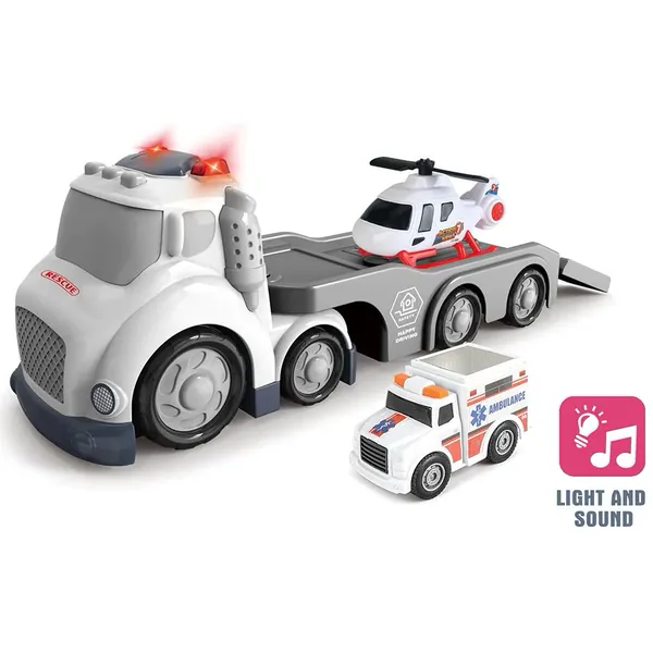 TW311980 Outdoor Toy Sliding Cartoon Ambulance Truck Vehicle With Sou
