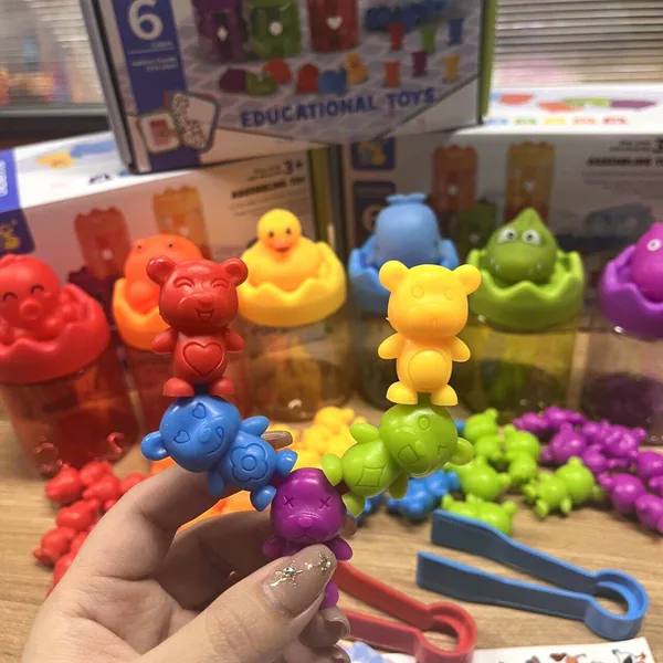 TW312865-Toy Color Sorting Counting Toy Animal Learning Matching Games Mo