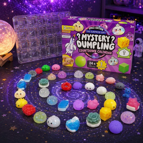 TW350808 Mystery Dumpling Fidget Squishy Blind Box Cute Hole Poking S
