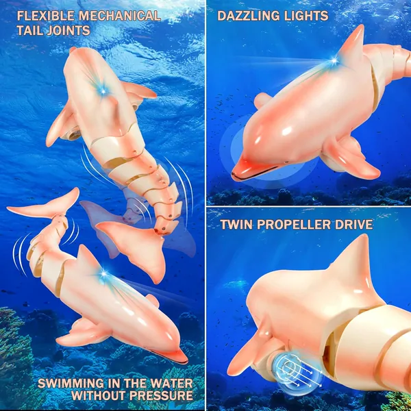 TW305031 2.4G RC Dolphin Toy Remote Control Shark Pool Toy Animals Rc
