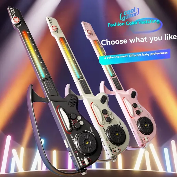 TW338702-Toy Multifunctional Foldable Travel Guitar with Quick-Learn ABS