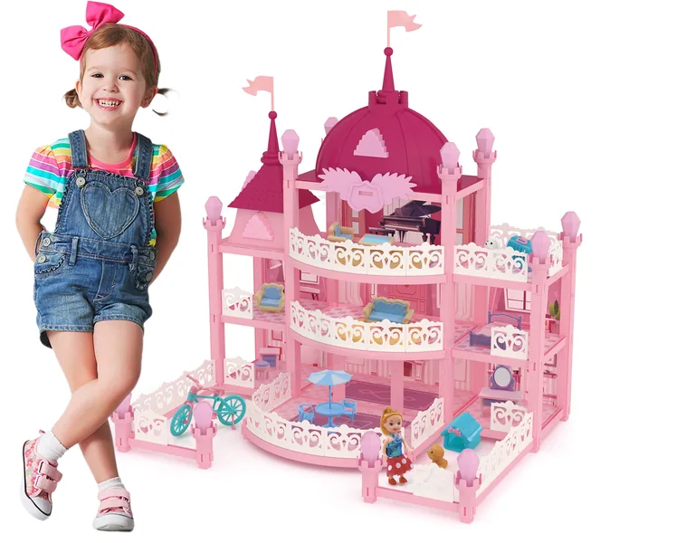 TW261768 DIY Miniature Wooden Furniture Play Set for Kids Little Girl