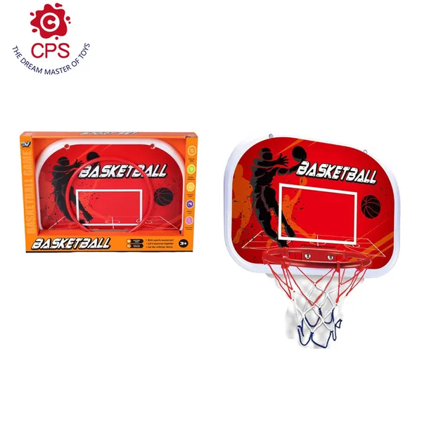 TW304918-Toy Metal Rim Indoor Outdoor Hanging Basketball Backboard Set Po