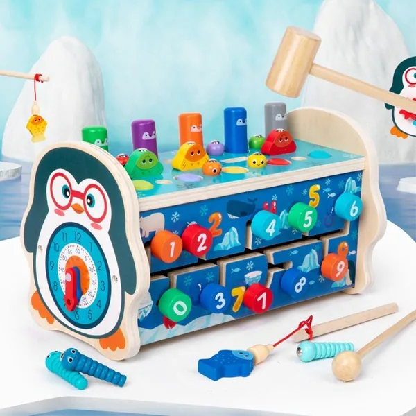 TW340998 Montessori Toddler Busy Action Board Wooden Educational Toys