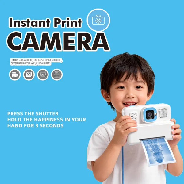 TW346655 Kids Camera Instant Print Instant Cameras That Print Photos,
