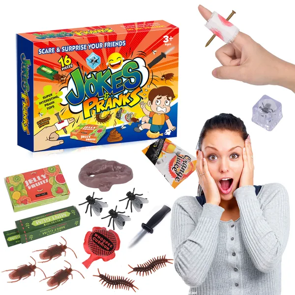 TW316536 Prank Kit Funny Gag Gifts Joke Box Practical Jokes Perfect P