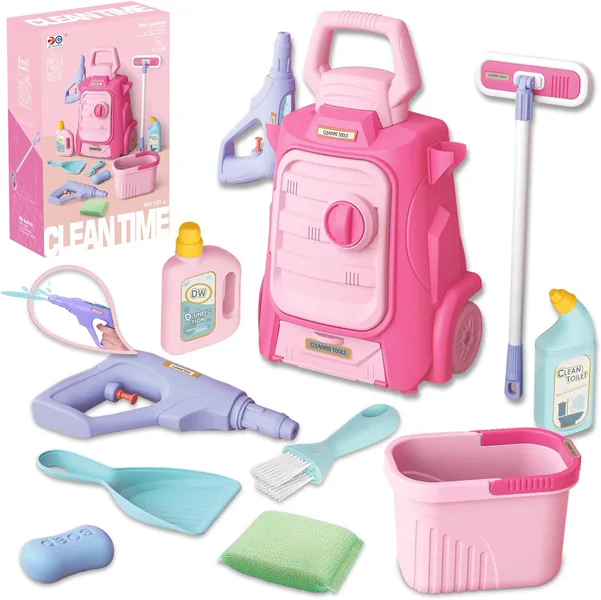 TW303813 11 PCS Pretend Play Toys Housekeeping Kit House Cleaning Toy
