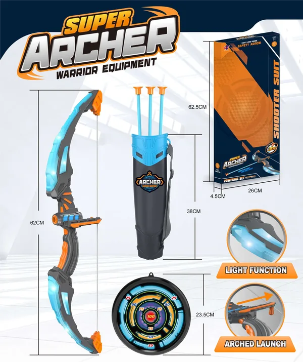 TW305768-Toy Light-up Kids Bow and Arrows Toy Arrows Outdoor Sport Toy Wi