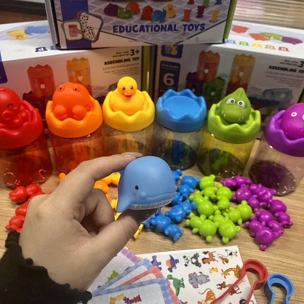 TW312865-Toy Color Sorting Counting Toy Animal Learning Matching Games Mo