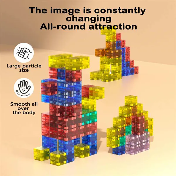 TW296539 32pcs Digit Blocks STEM Learning Toys Translucent Magnetics