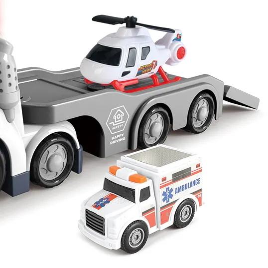 TW311980 Outdoor Toy Sliding Cartoon Ambulance Truck Vehicle With Sou