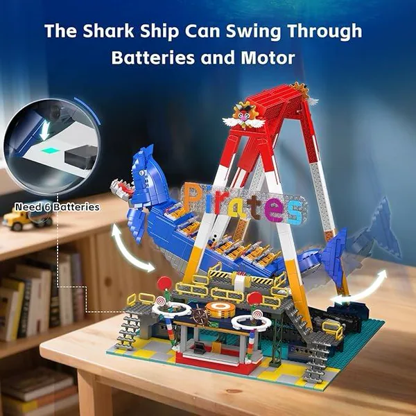 TW339499 Pirate Ship Sports Theme Building Set 1922+ Pcs Educational