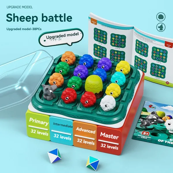TW312955-Toy Sheep Wolf Toy Memory Game STEM Board Game for 5 7 Years Old
