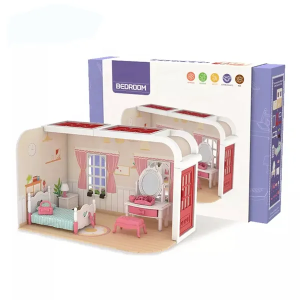 TW261000 Kids Educational Toys DIY Kids Fun Plastic Diy Furniture Bed