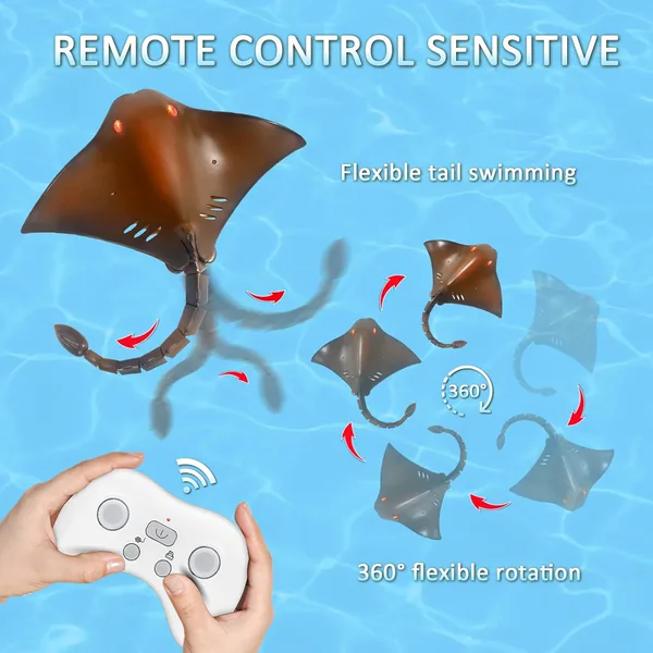 TW305027 Remote Control Shark Toy Animals for Kids RC Shark for Pool