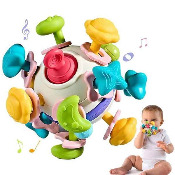 TW286411 4 in 1 Baby Sensory Toys Infant Chew Rattles Newborn Toddler