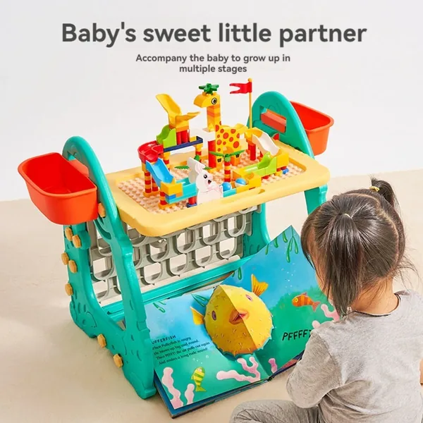 TW304867 4 In1 Children 163PCS Building Blocks Toy Set with Kids Draw