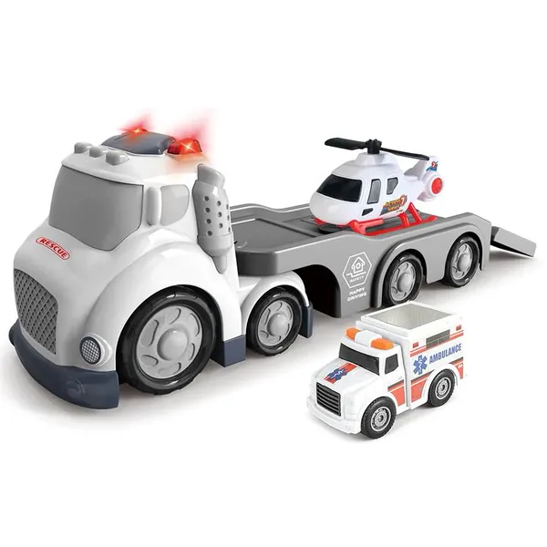 TW311980 Outdoor Toy Sliding Cartoon Ambulance Truck Vehicle With Sou