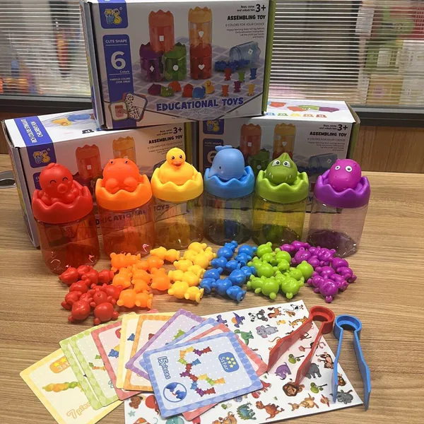TW312865-Toy Color Sorting Counting Toy Animal Learning Matching Games Mo