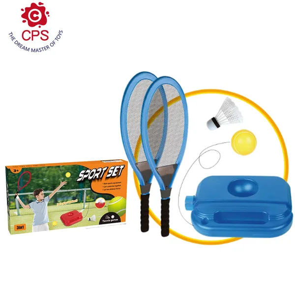 TW304902-Toy 3 in 1 Fashion Safety Tennis Racket Football Trainer Outdoor
