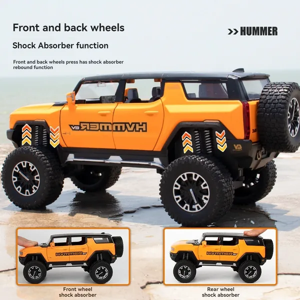TW301046 Big Off-roads Wheel Diecast Toys Car HUMMER Metal Model Coll