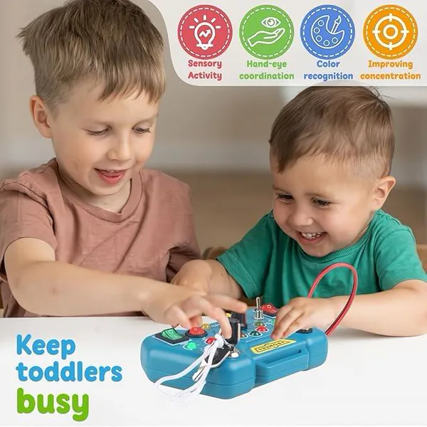 TW341301 Montessori-Inspired LED Lights Busy Board Toy Analog Circuit
