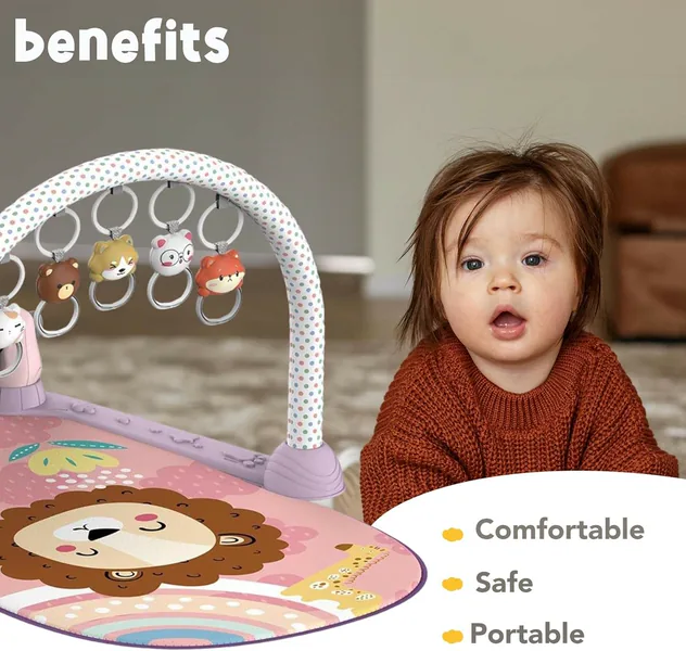TW309181 NEW Tummy Time Musical Lion Baby Gym Play Mat Activity Cente