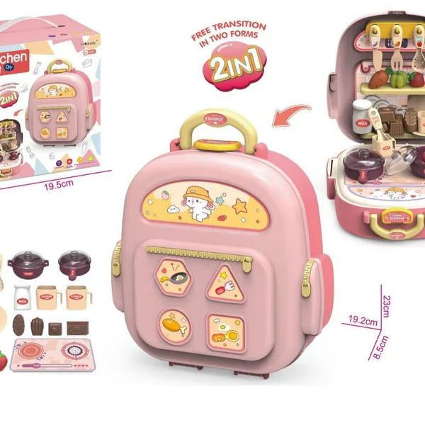 TW283799 Kids 2 in 1 Kitchen Food Set Pretend Play Toy Doctors Orname