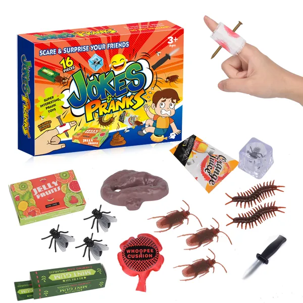 TW316536 Prank Kit Funny Gag Gifts Joke Box Practical Jokes Perfect P