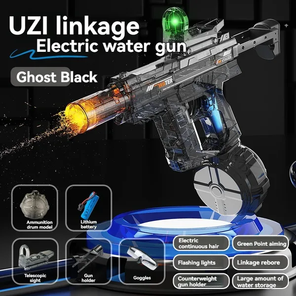TW342984 UZI Electric Water Guns Automatic Water Gun Blaster with Muz