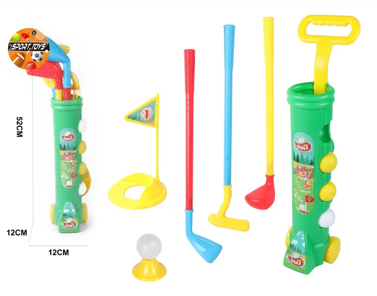 TW304965-Toy Mini Golf Club Set Plastic Outdoor Exercise Toy with Golf Ca