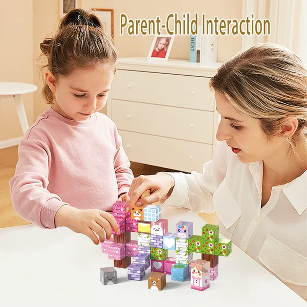 TW341104 40pcs Magnetic Building Blocks Stacking Toys for Kids Learni