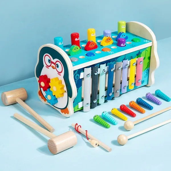 TW340998 Montessori Toddler Busy Action Board Wooden Educational Toys