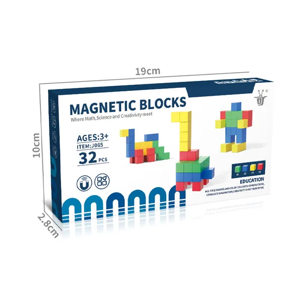 TW296539 32pcs Digit Blocks STEM Learning Toys Translucent Magnetics